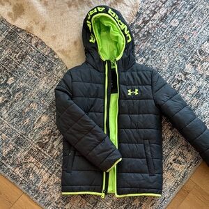Under Armour Black Jacket with Neon Green Highlights